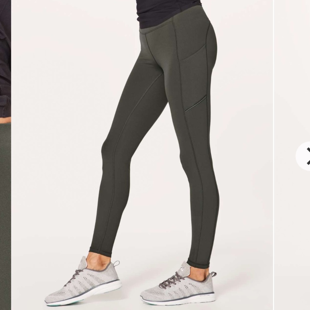 lululemon athletica Speed Up (Luxtreme) Dark Olive Green Leggings Size 4